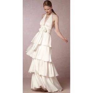 ❌ SALE ❌ JILL JILLSTUART Bhldn ivory tiered billie wedding dress 4 NWT